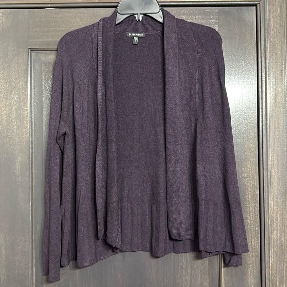 Eileen Fisher‎ purple cardigan Size S